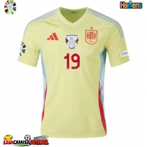 Camisa de Futebol Espanha Lamine Yamal #19 Equipamento Secundário Europeu 2024 Manga Curta